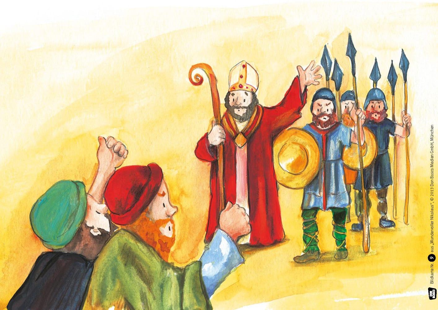 Beispielinhalt (Bild) Wundervoller Nikolaus. Kamishibai Bildkartenset.
