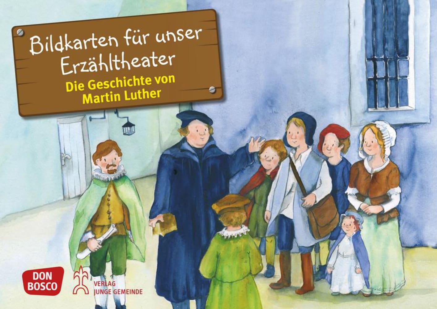 Vorderes Coverbild Die Geschichte von Martin Luther. Kamishibai Bildkartenset.
