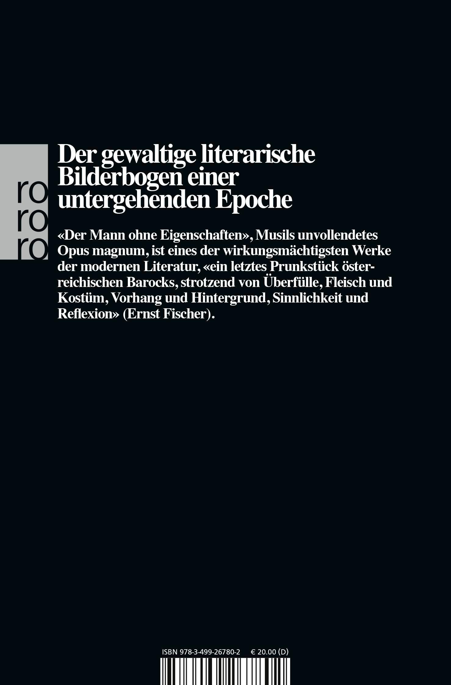 Rückseitencover Der Mann ohne Eigenschaften I