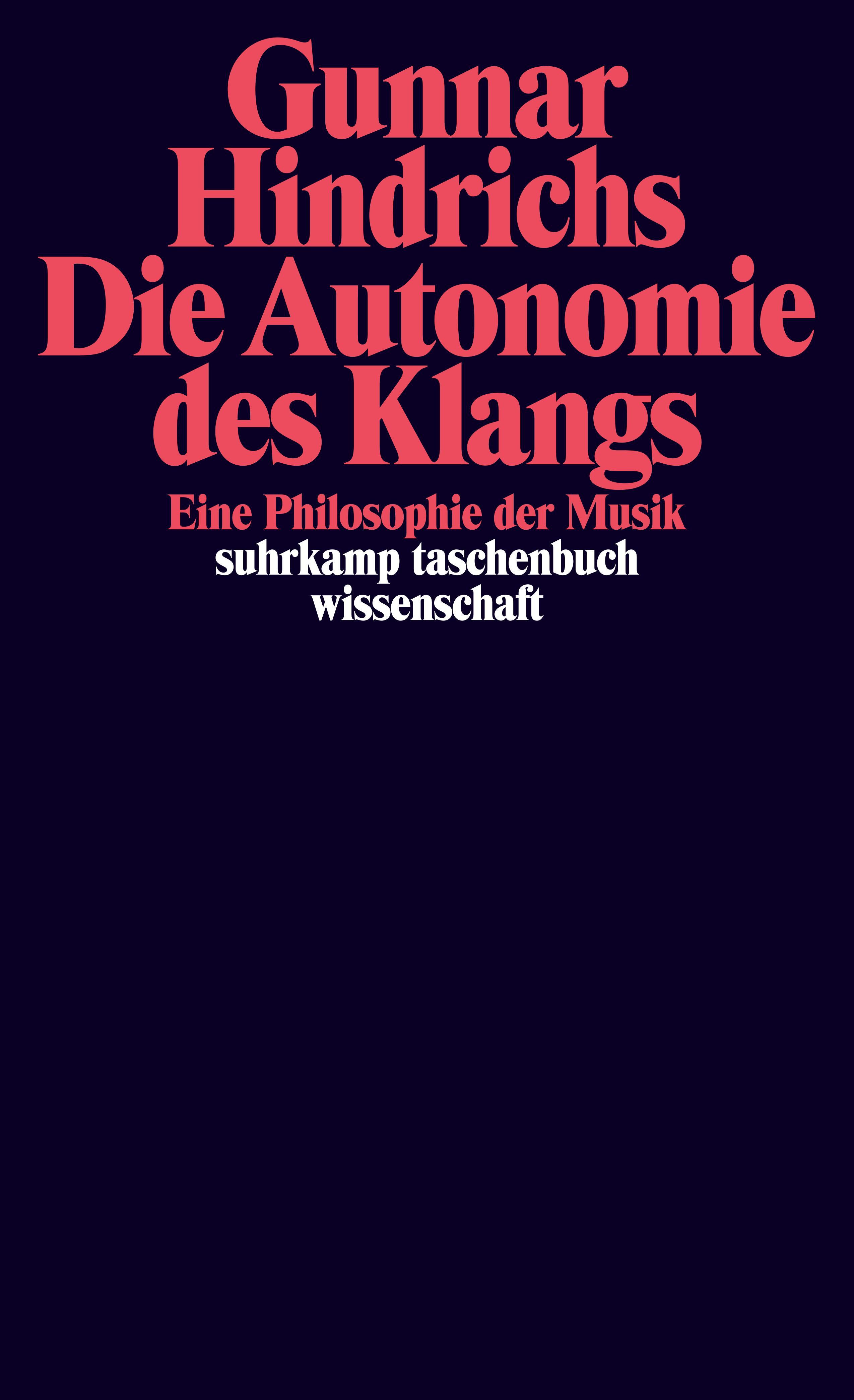 Vorderes Coverbild Die Autonomie des Klangs