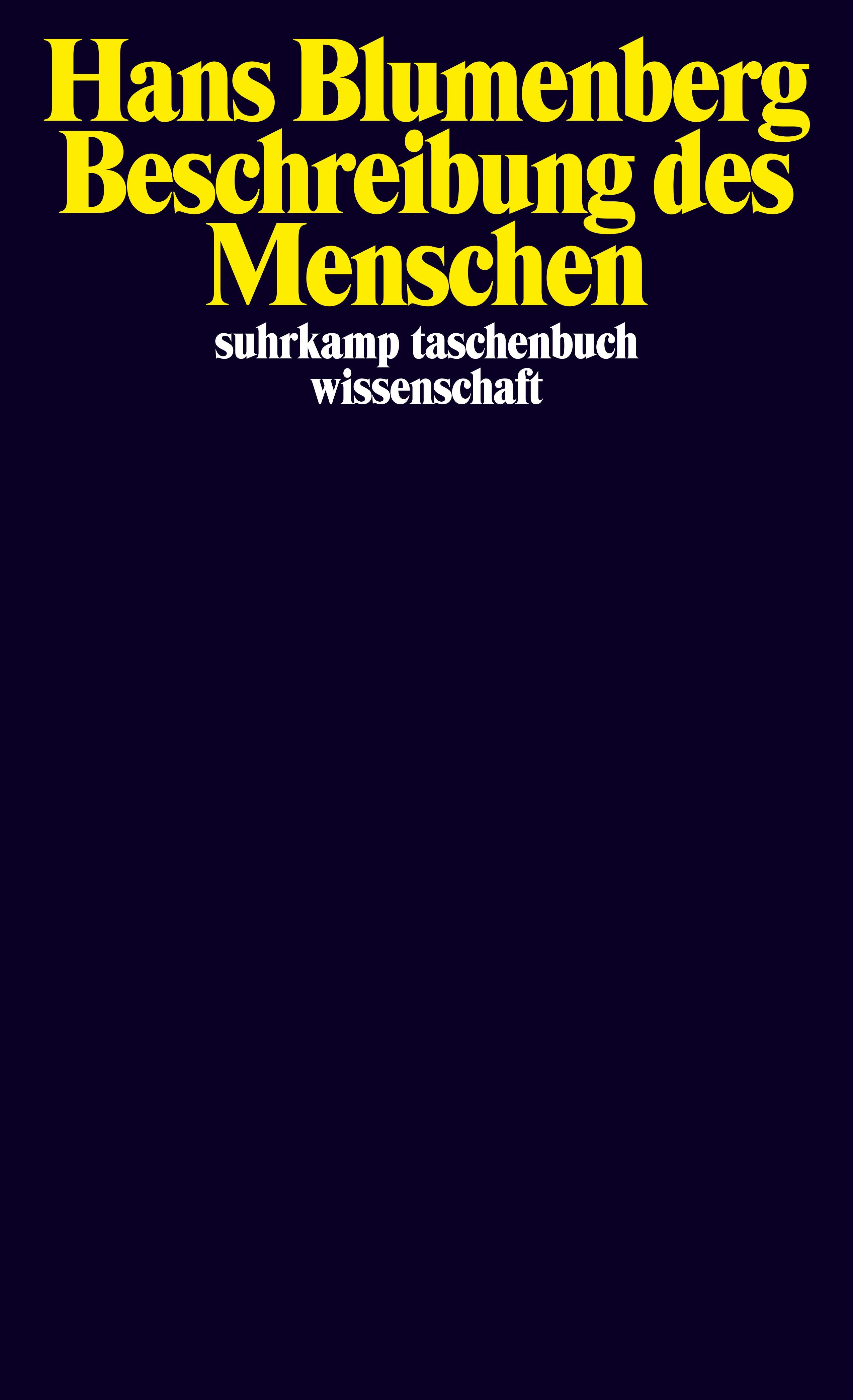 Vorderes Coverbild Beschreibung des Menschen
