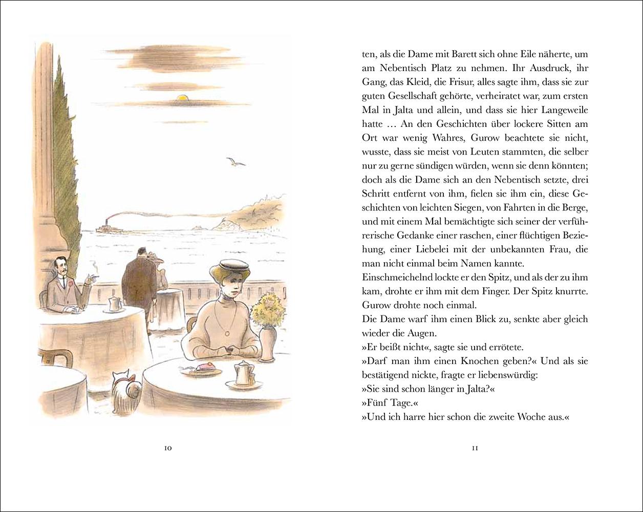 Beispielinhalt (Bild) Die Dame mit dem Hündchen