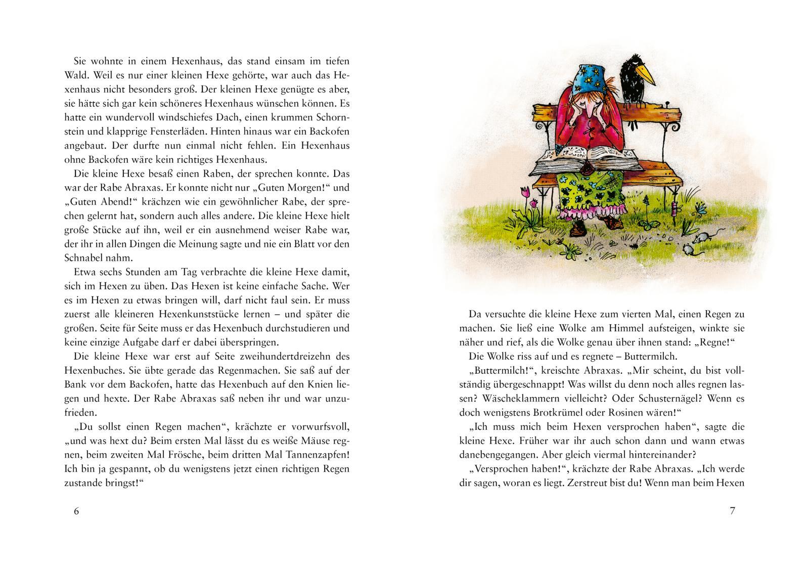 Beispielinhalt (Bild) Die kleine Hexe, kolorierte Ausgabe