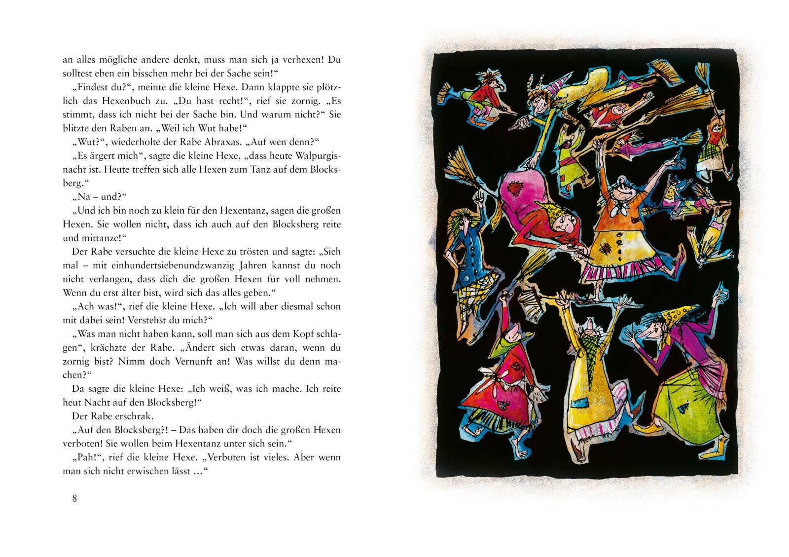 Beispielinhalt (Bild) Die kleine Hexe, kolorierte Ausgabe
