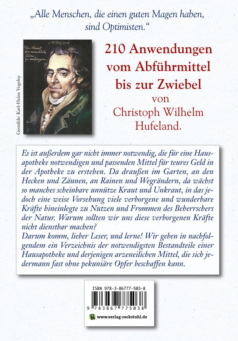 Rückseitencover Dr. Hufeland's Hausapotheke