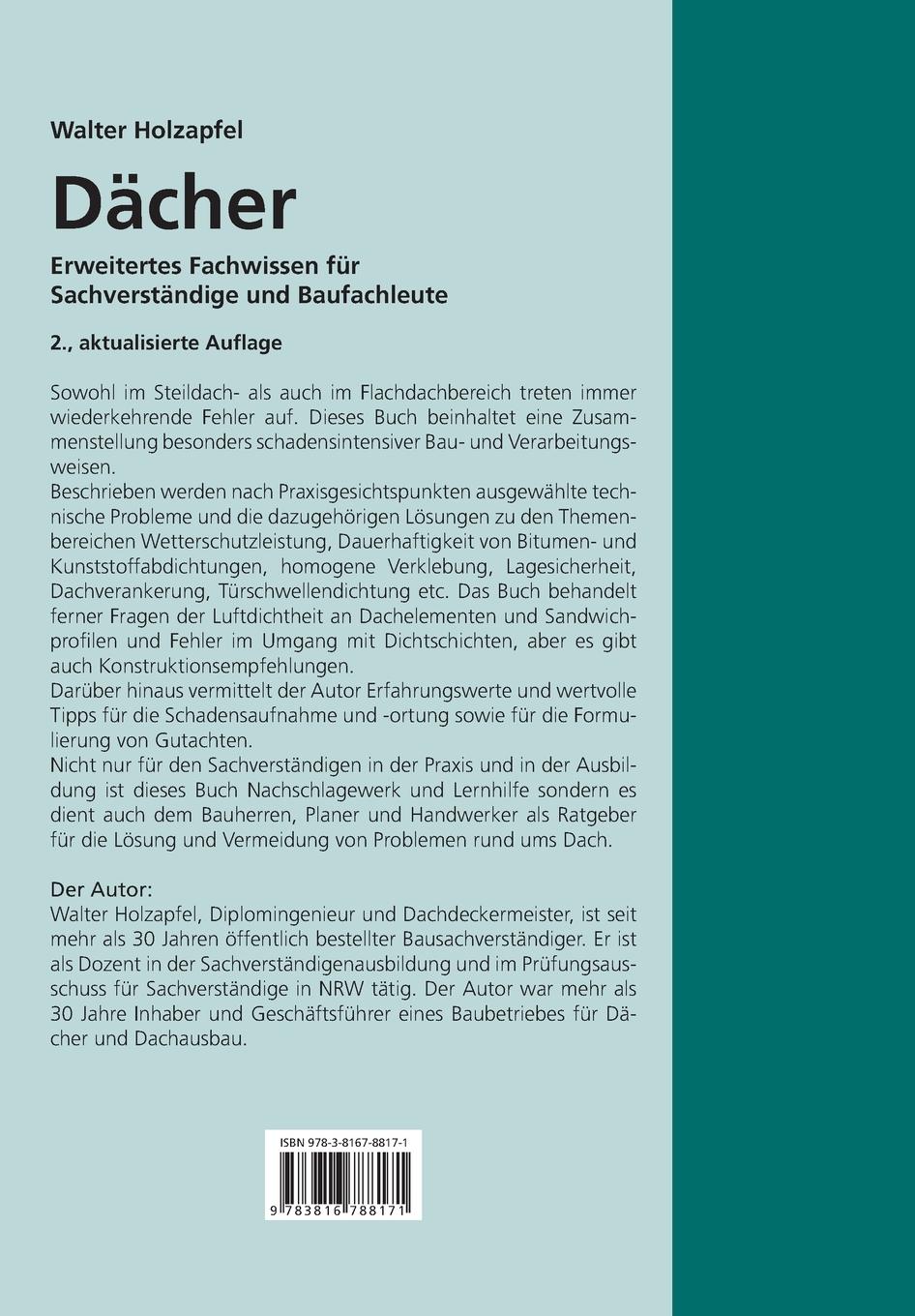 Rückseitencover Dächer.