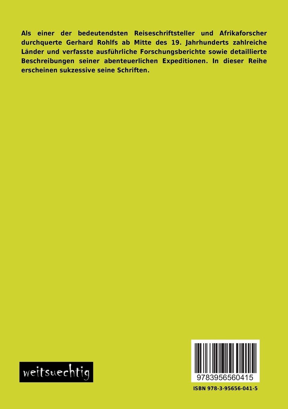 Rückseitencover Land und Volk in Afrika