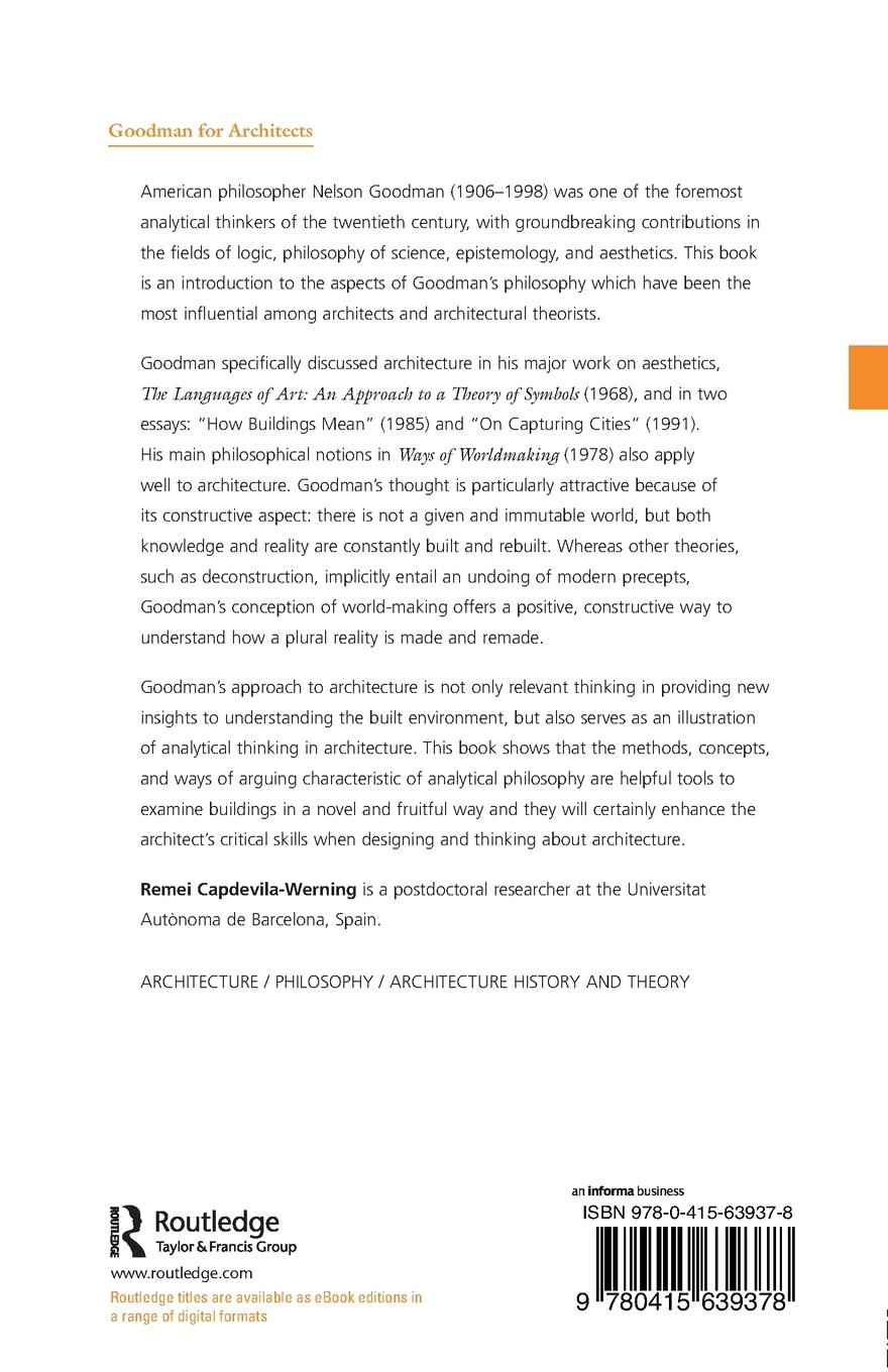 Rückseitencover Goodman for Architects