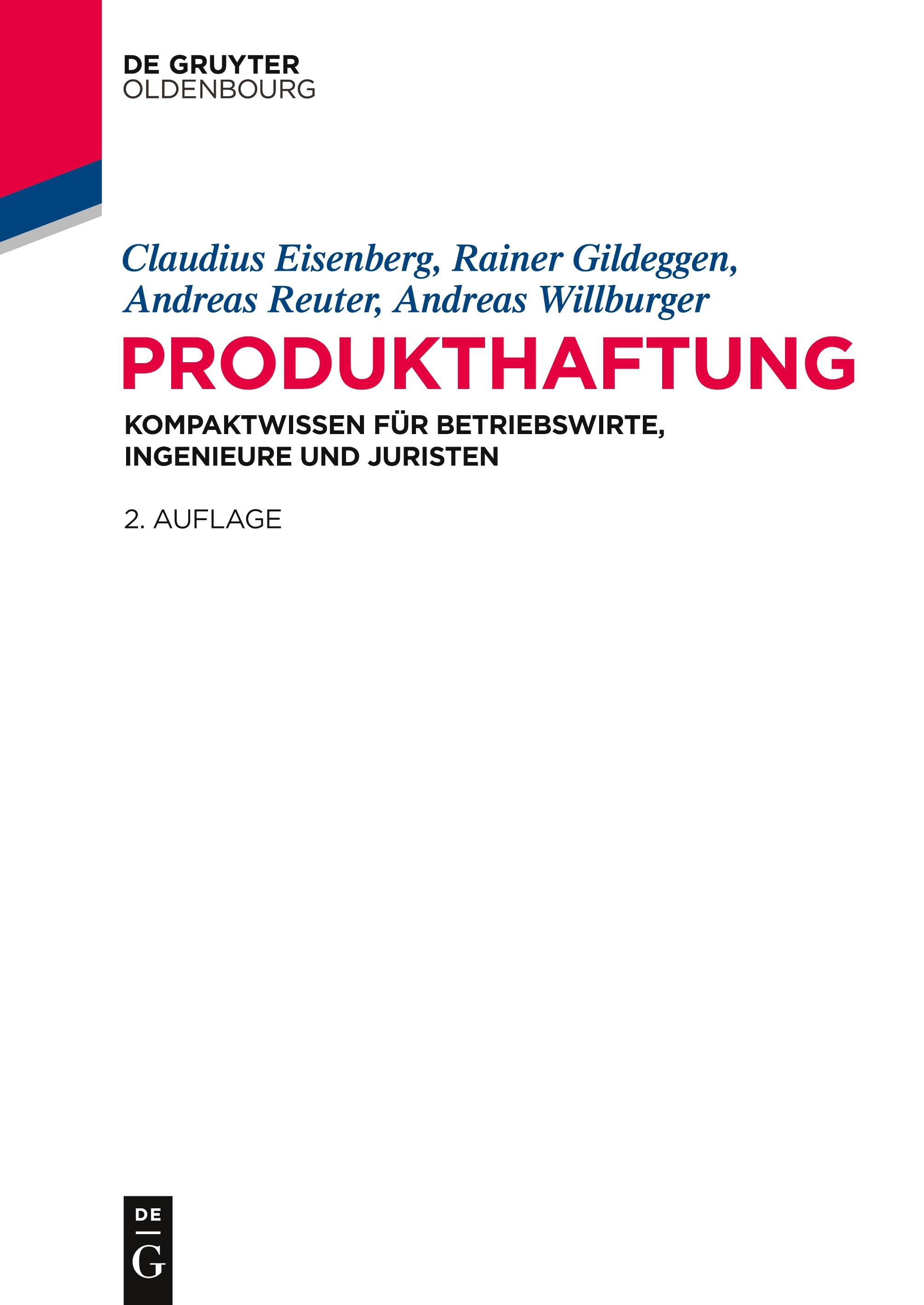 Vorderes Coverbild Produkthaftung