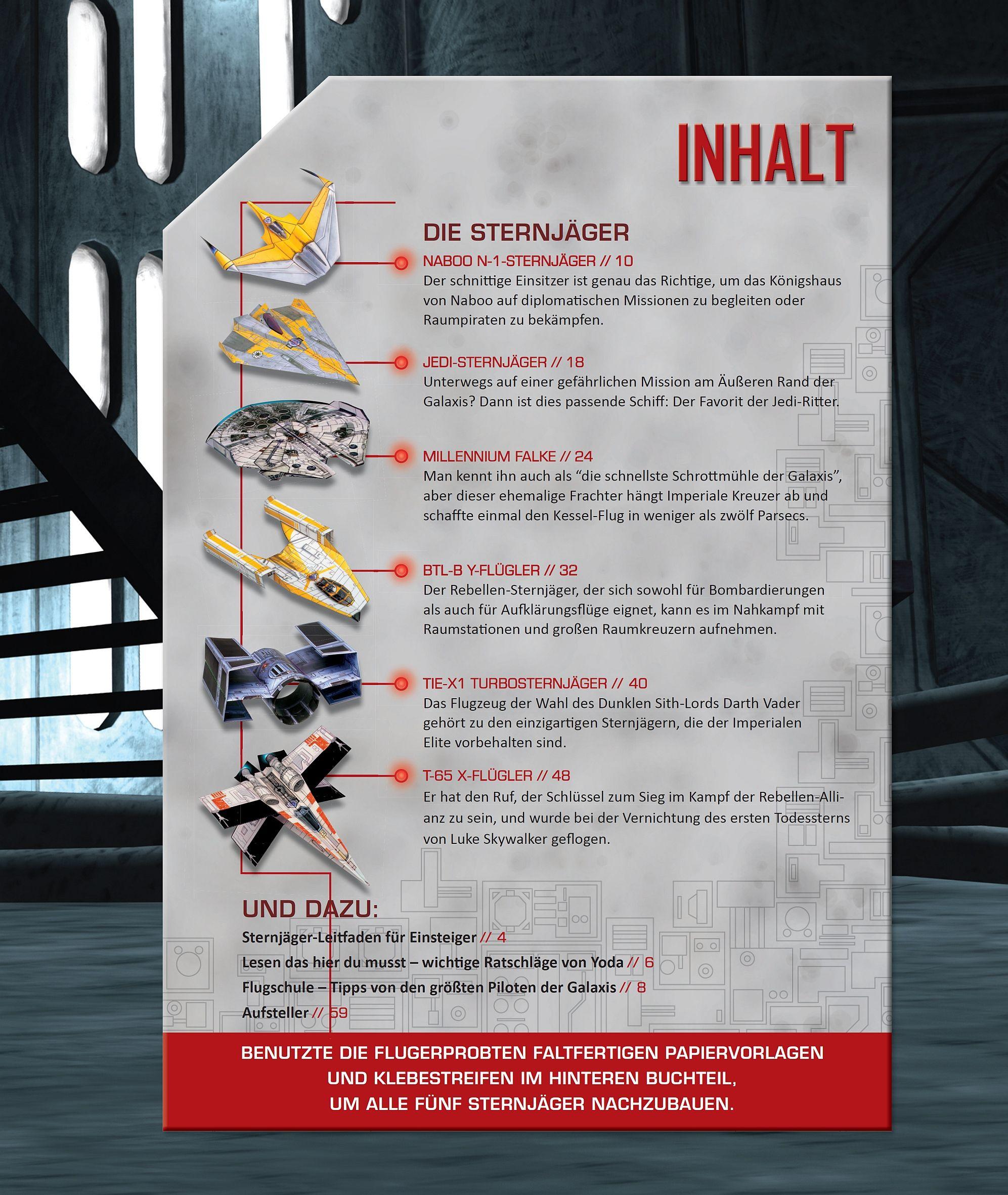 Beispielinhalt (Bild) STAR WARS Flieger falten