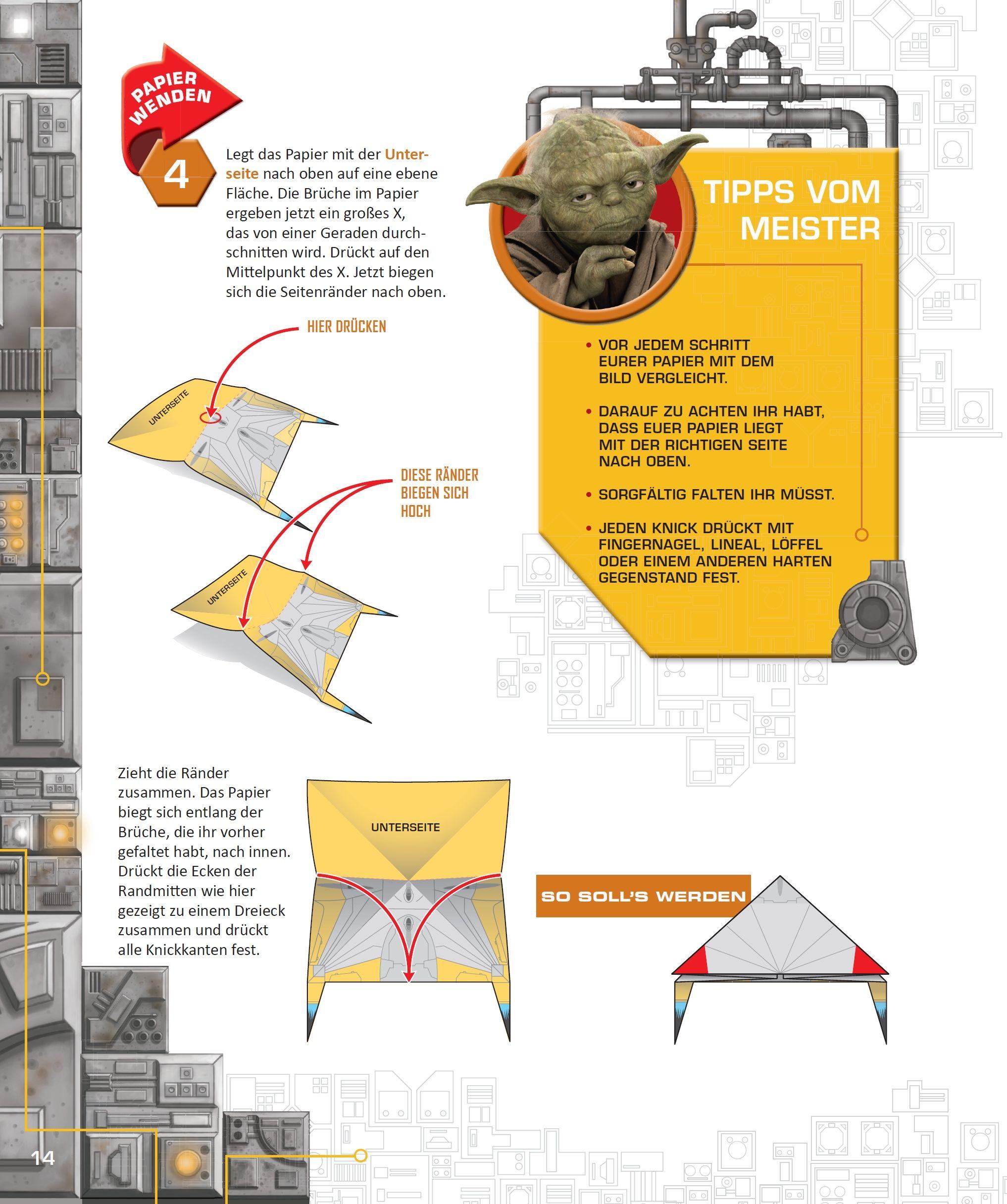 Beispielinhalt (Bild) STAR WARS Flieger falten