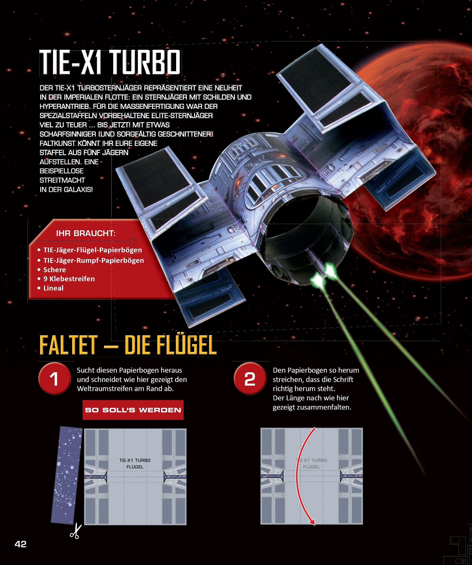Beispielinhalt (Bild) STAR WARS Flieger falten