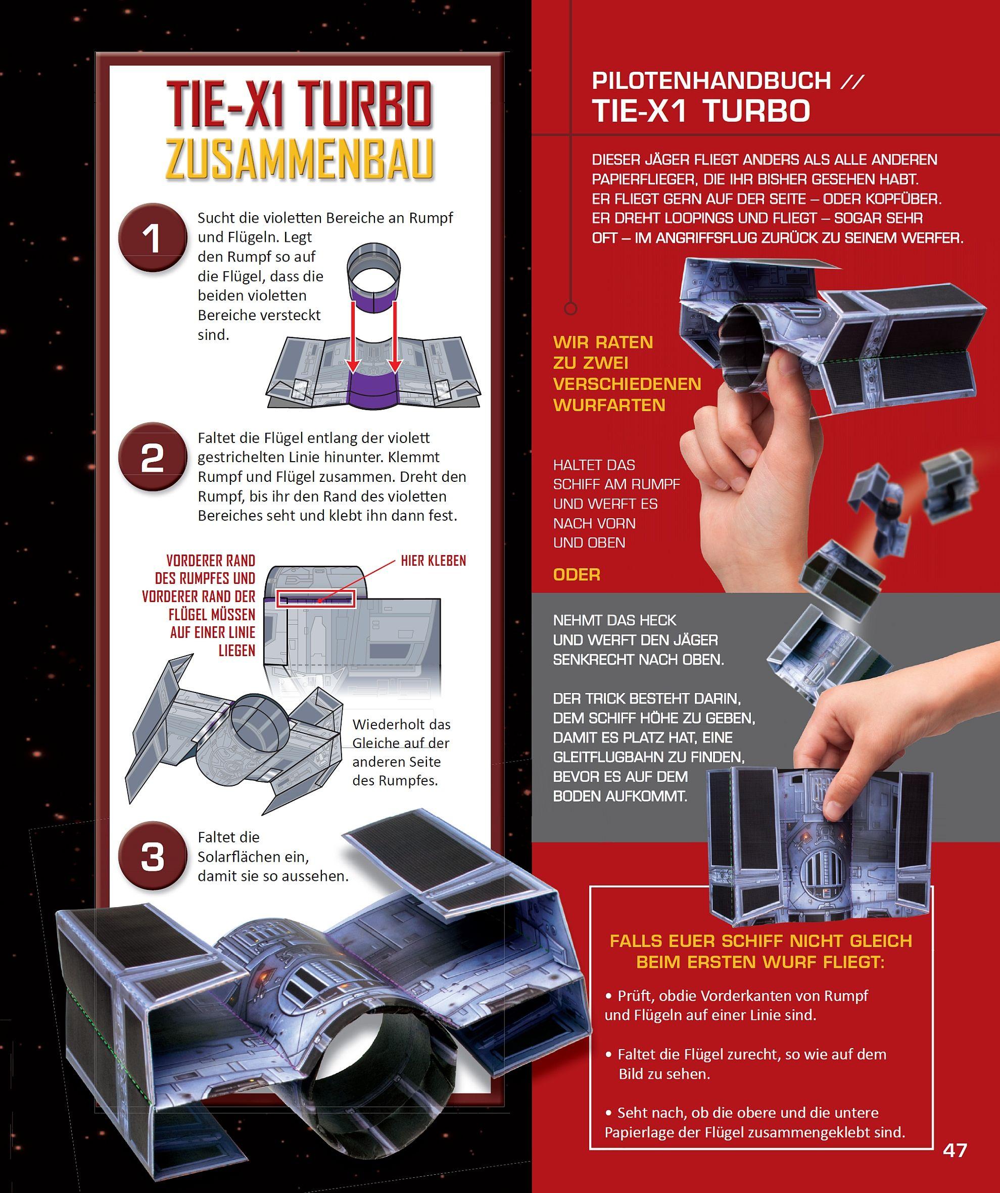 Beispielinhalt (Bild) STAR WARS Flieger falten