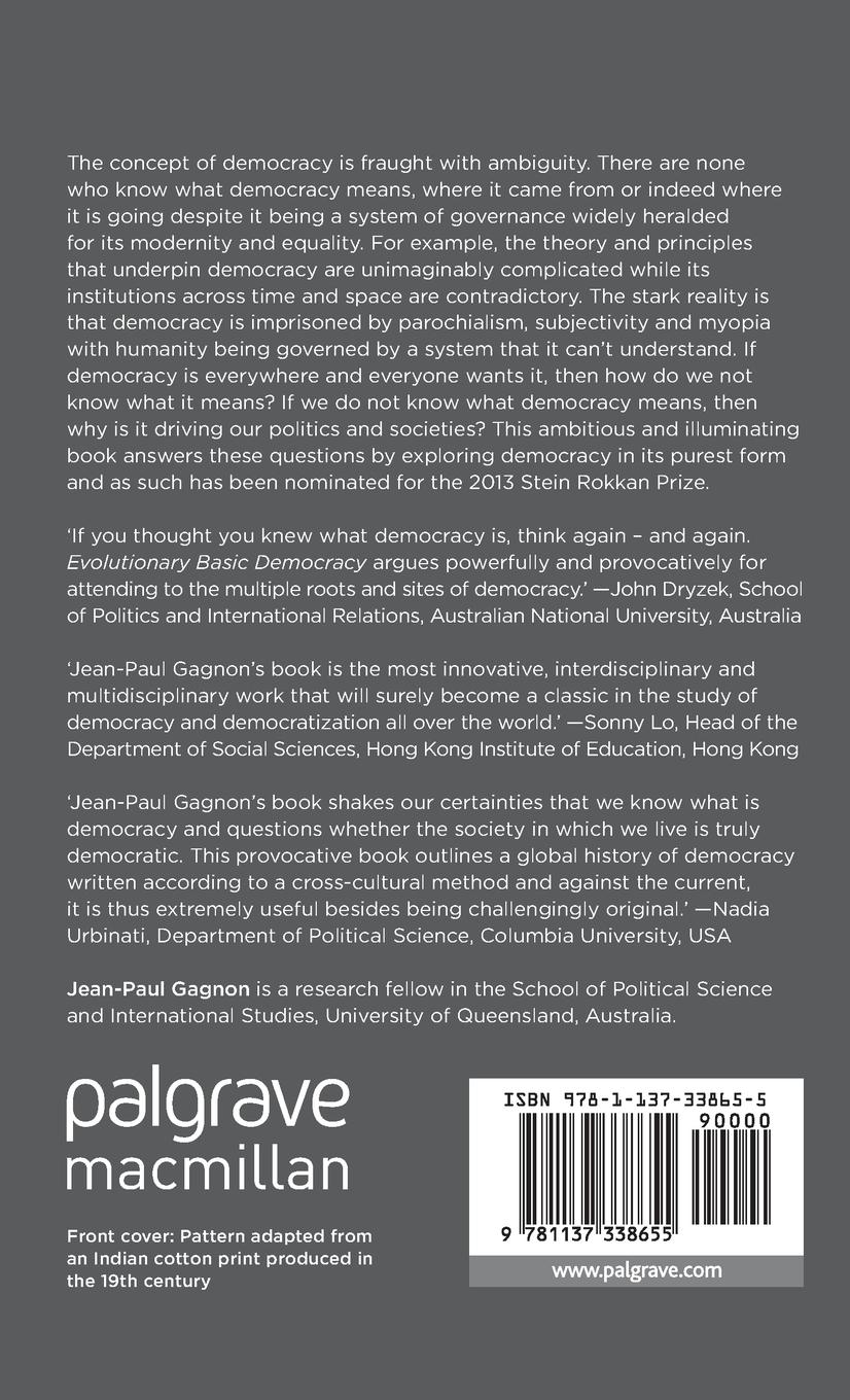 Rückseitencover Evolutionary Basic Democracy