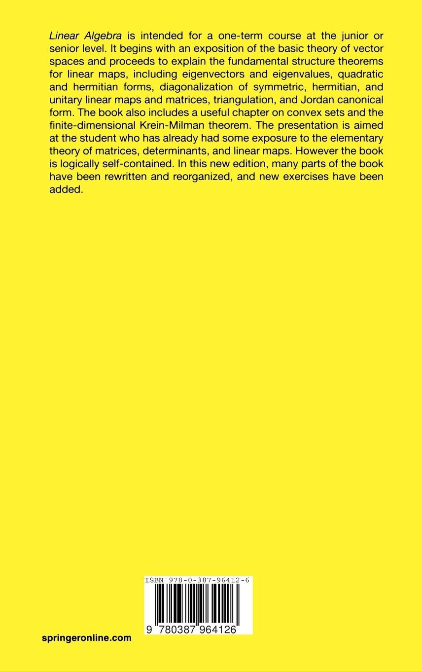 Rückseitencover Linear Algebra