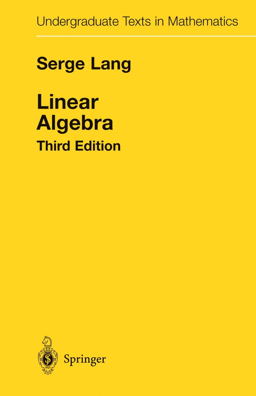 Vorderes Coverbild Linear Algebra