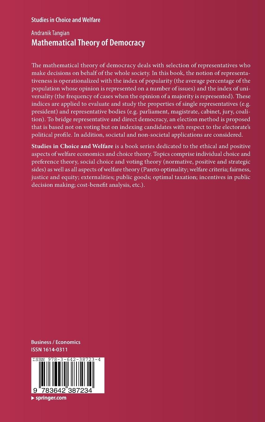 Rückseitencover Mathematical Theory of Democracy