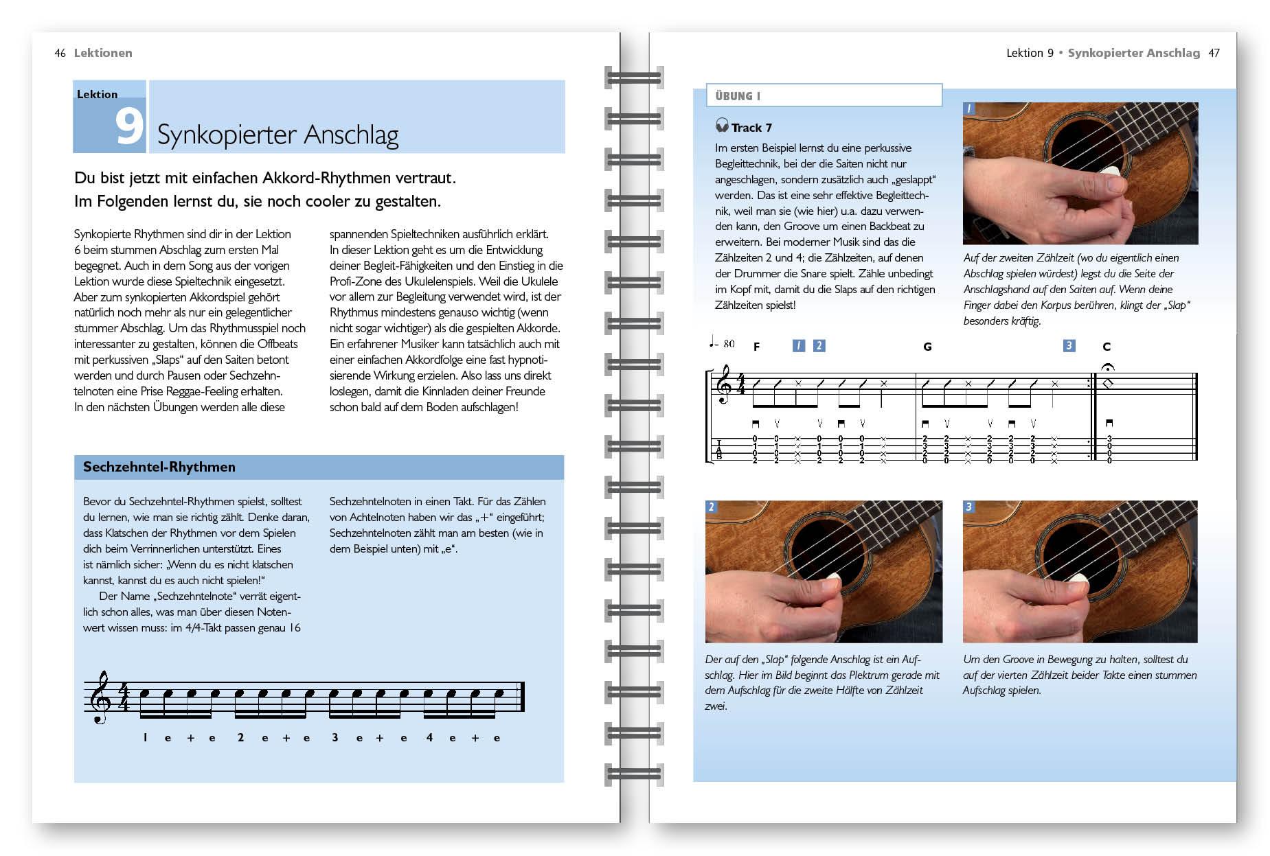 Beispielinhalt (Bild) Ukulele - Der Komplettkurs (CD), C-Stimmung