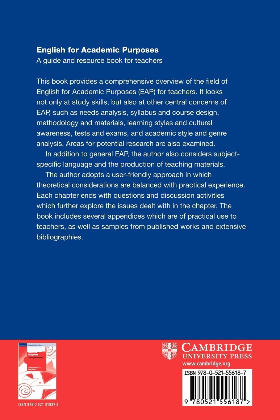 Rückseitencover English for Academic Purposes