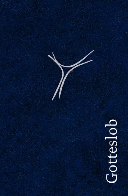Vorderes Coverbild Gotteslob. Katholisches Gebet- und Gesangbuch. Kunstleder blau Silberschnitt - Diözese Würzburg