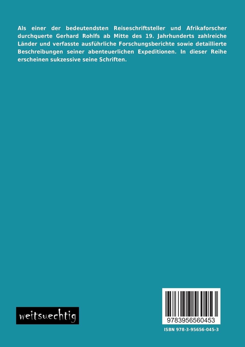 Rückseitencover Beiträge zur Entdeckung und Erforschung Afrikas