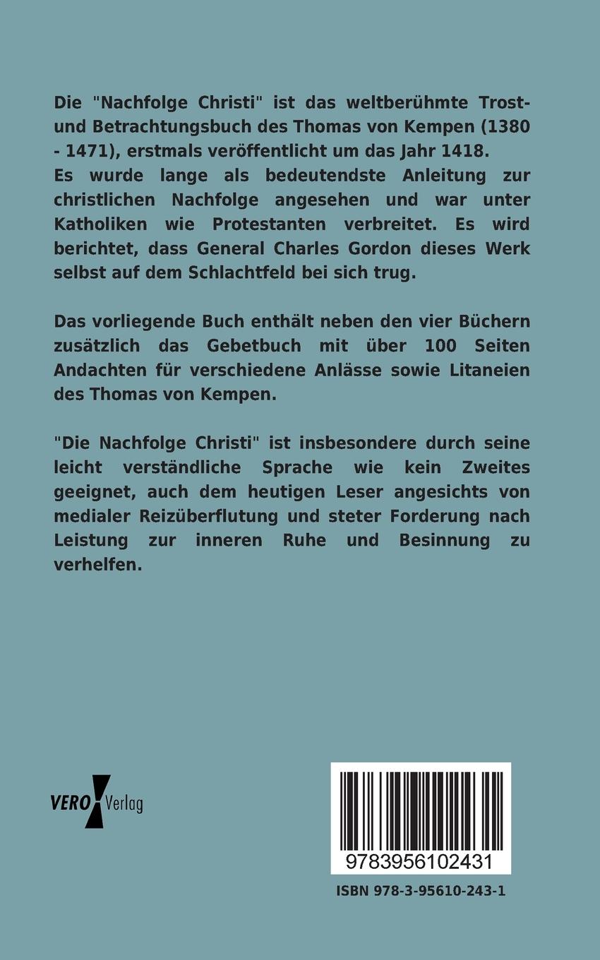 Rückseitencover Die Nachfolge Christi