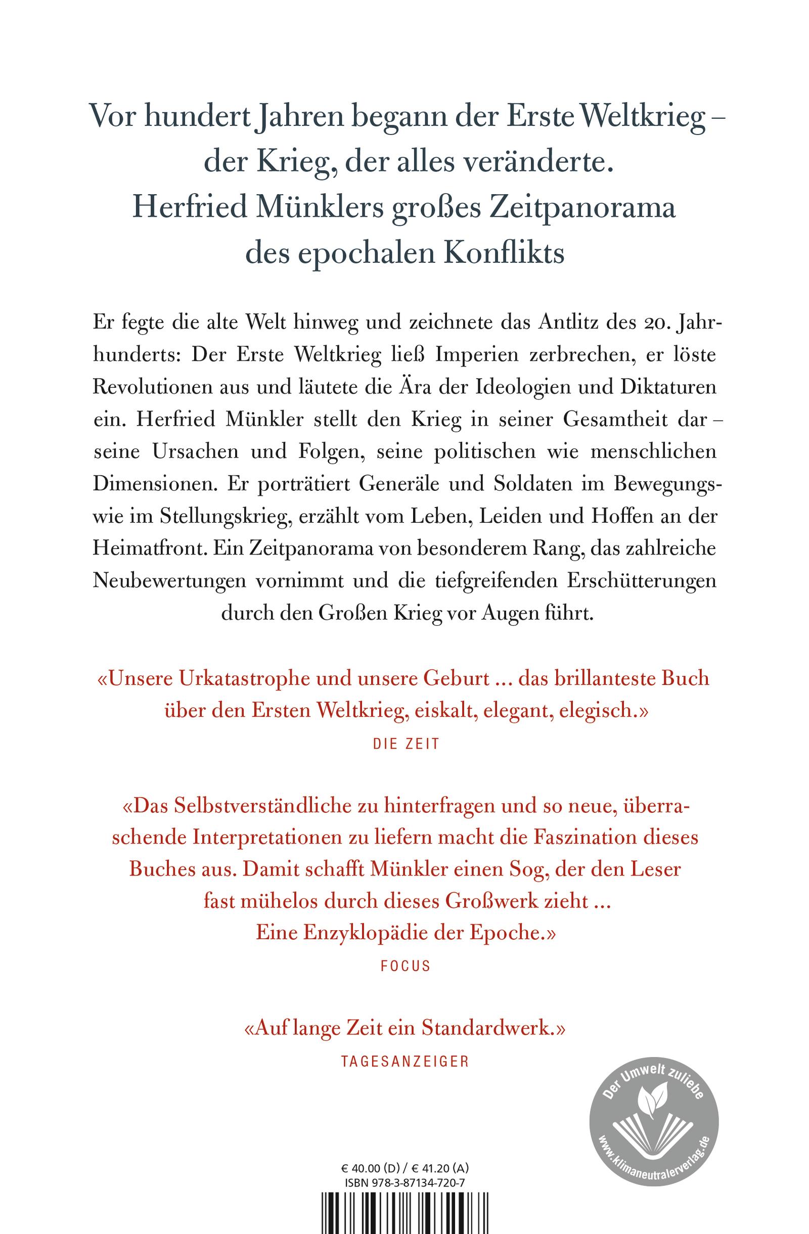Rückseitencover Der Große Krieg