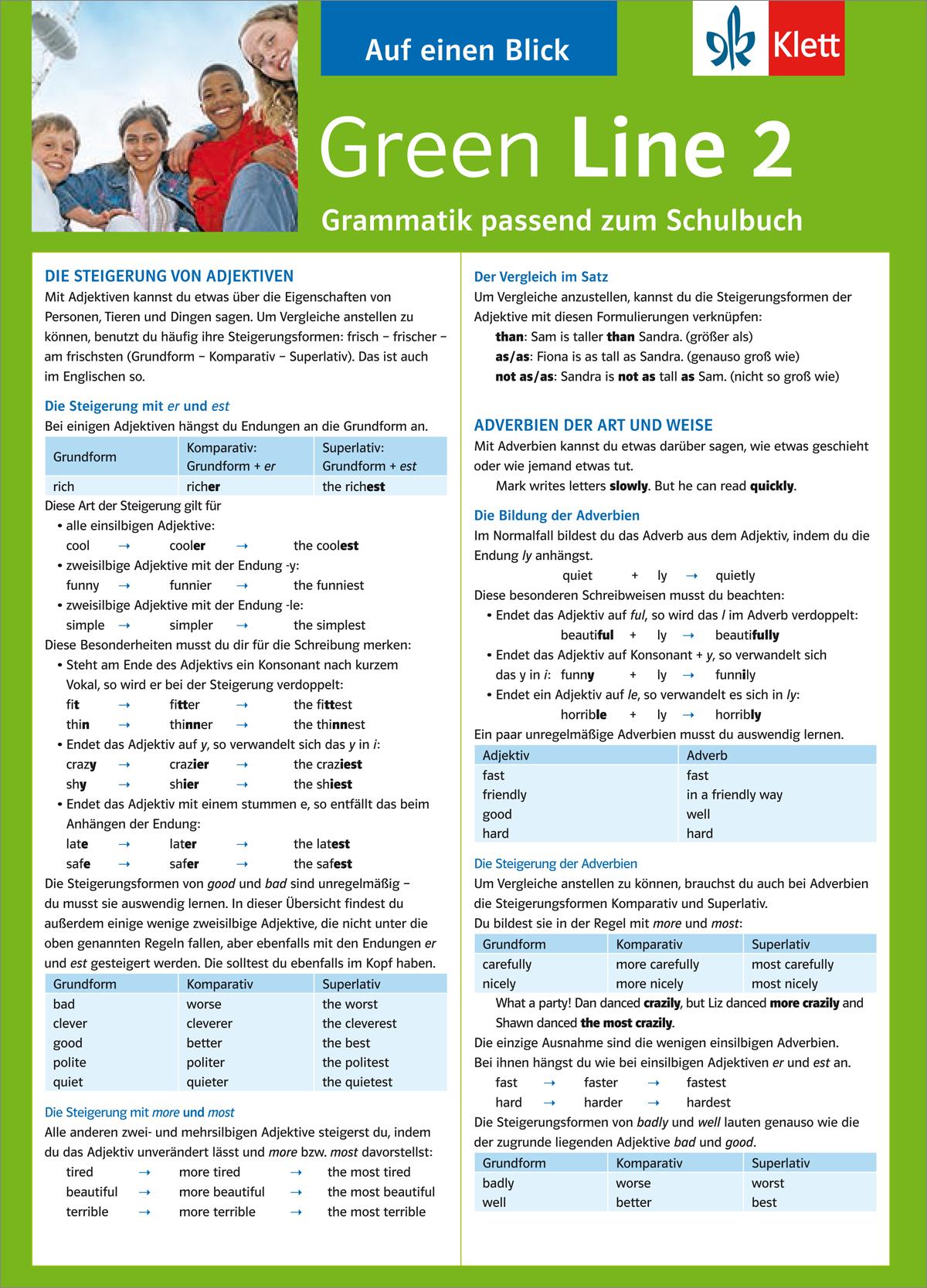 Vorderes Coverbild Green Line 2. Alles auf einen Blick. Grammatik