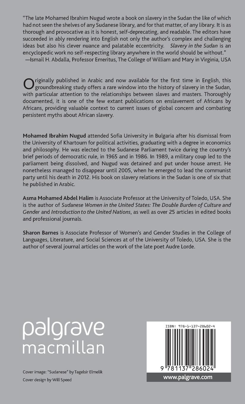 Rückseitencover Slavery in the Sudan