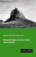 Vorderes Coverbild Beobachtungen auf einer Reise nach England