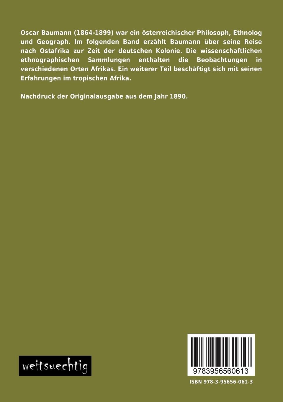 Rückseitencover In Deutsch-Ostafrika während des Aufstandes