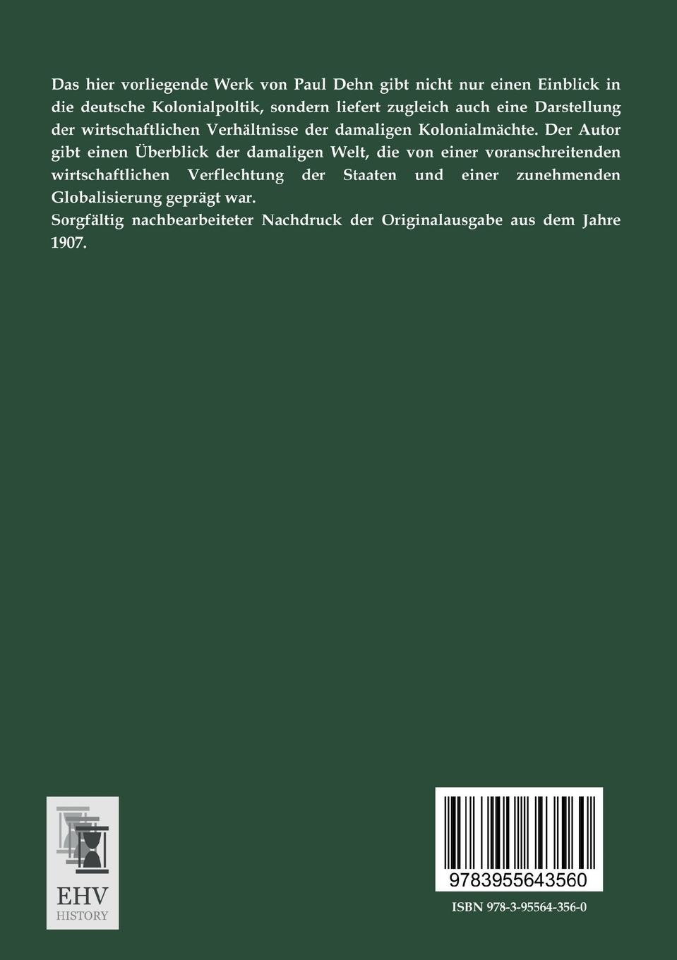 Rückseitencover Von deutscher Kolonial- und Weltpolitik