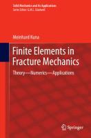 Vorderes Coverbild Finite Elements in Fracture Mechanics