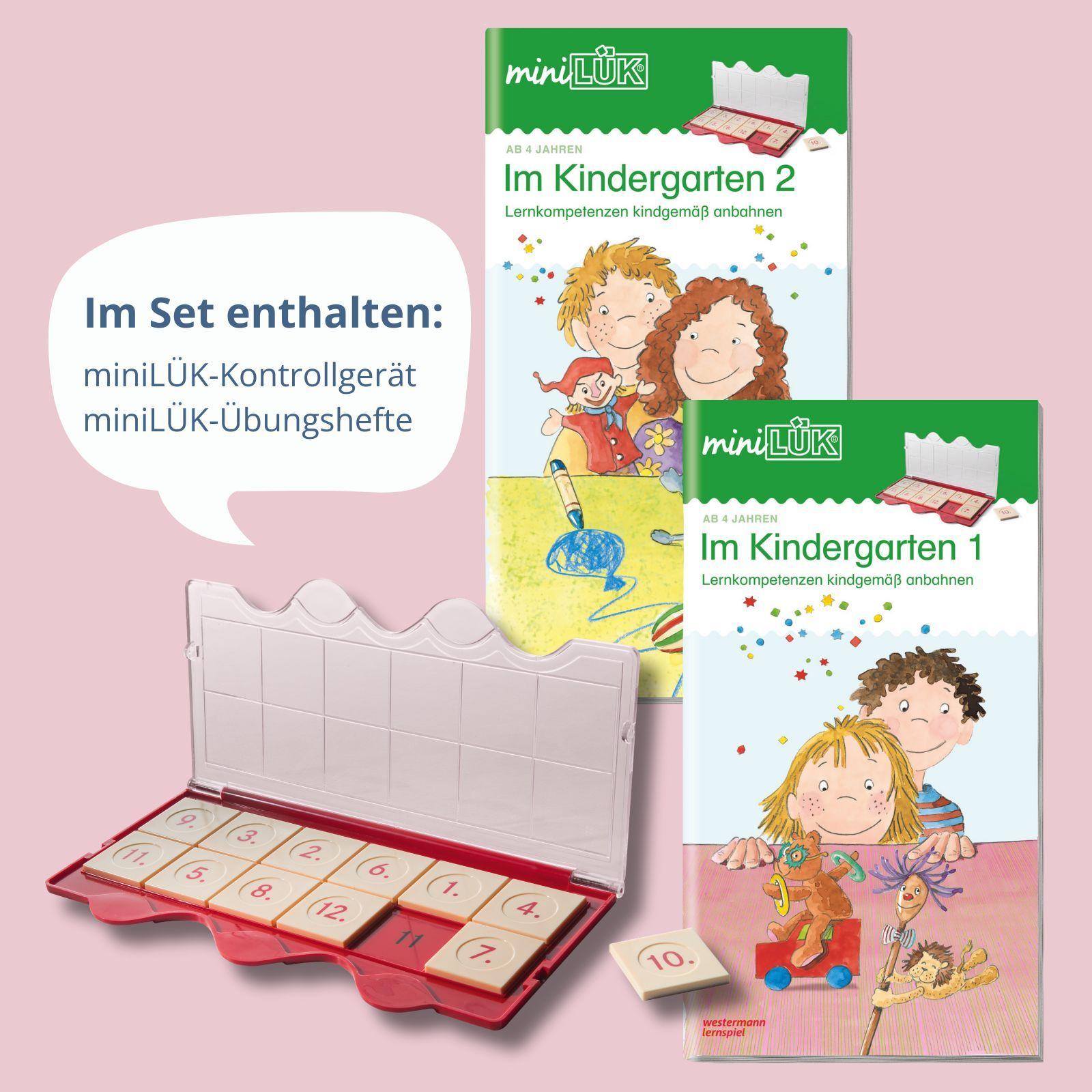 Beispielinhalt (Bild) miniLÜK-Set. Im Kindergarten