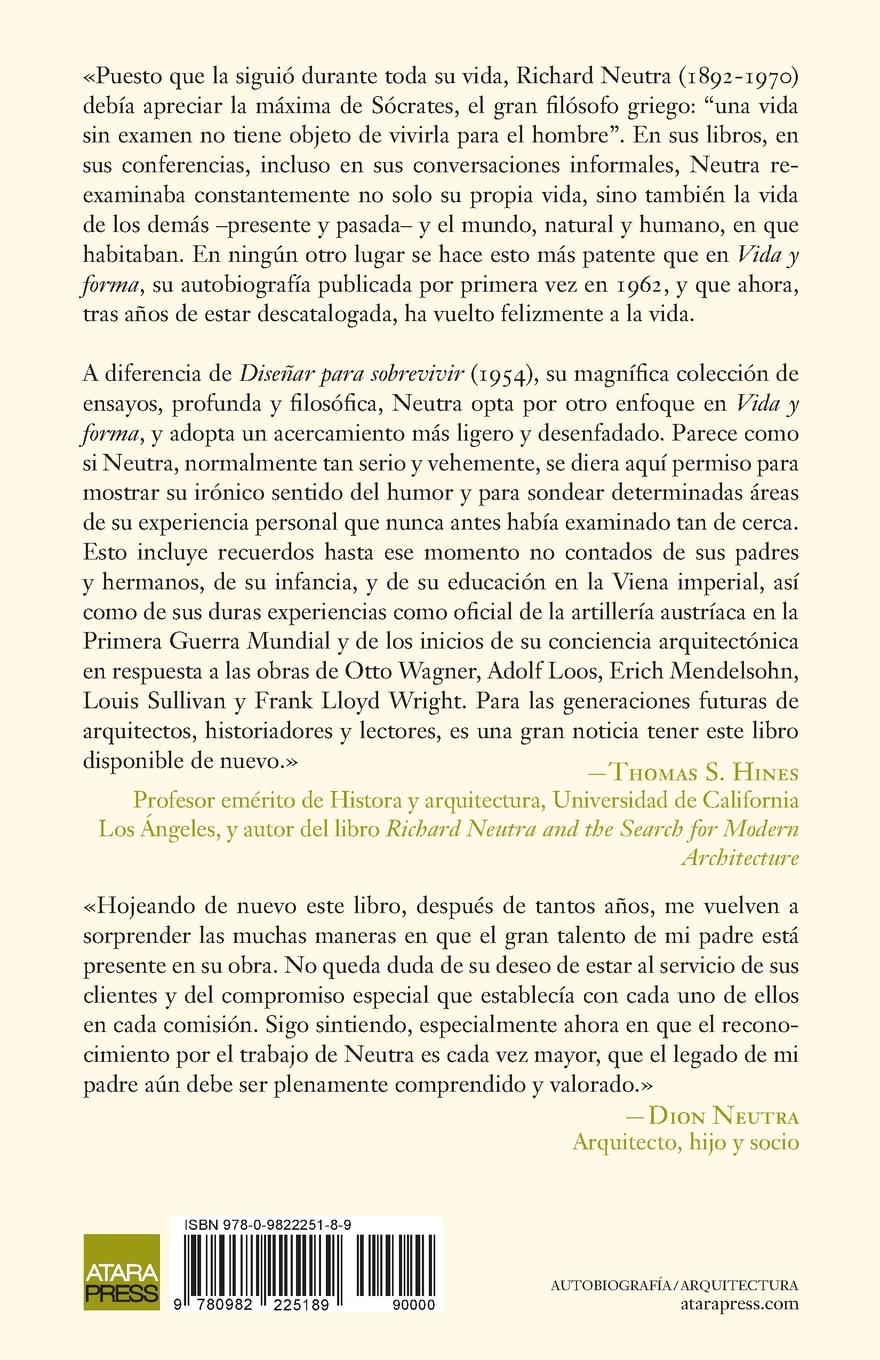 Rückseitencover Vida y Forma