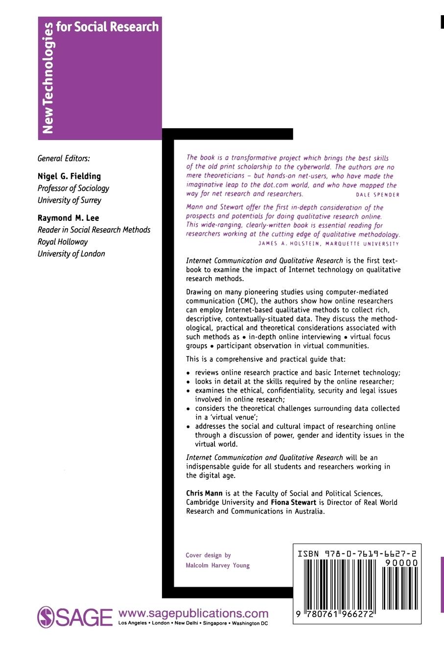 Rückseitencover Internet Communication and Qualitative Research