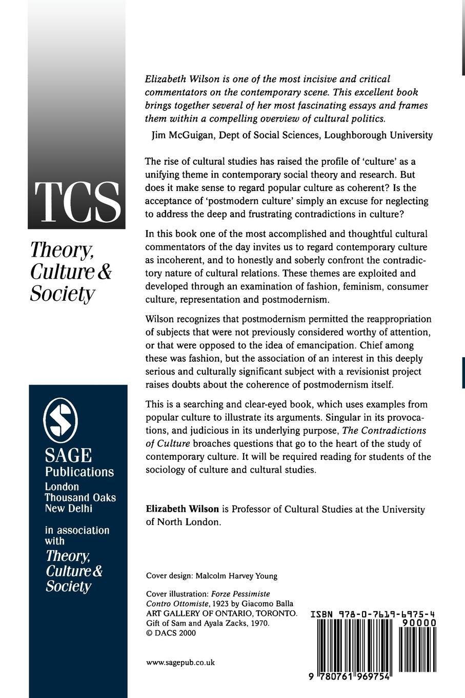 Rückseitencover The Contradictions of Culture