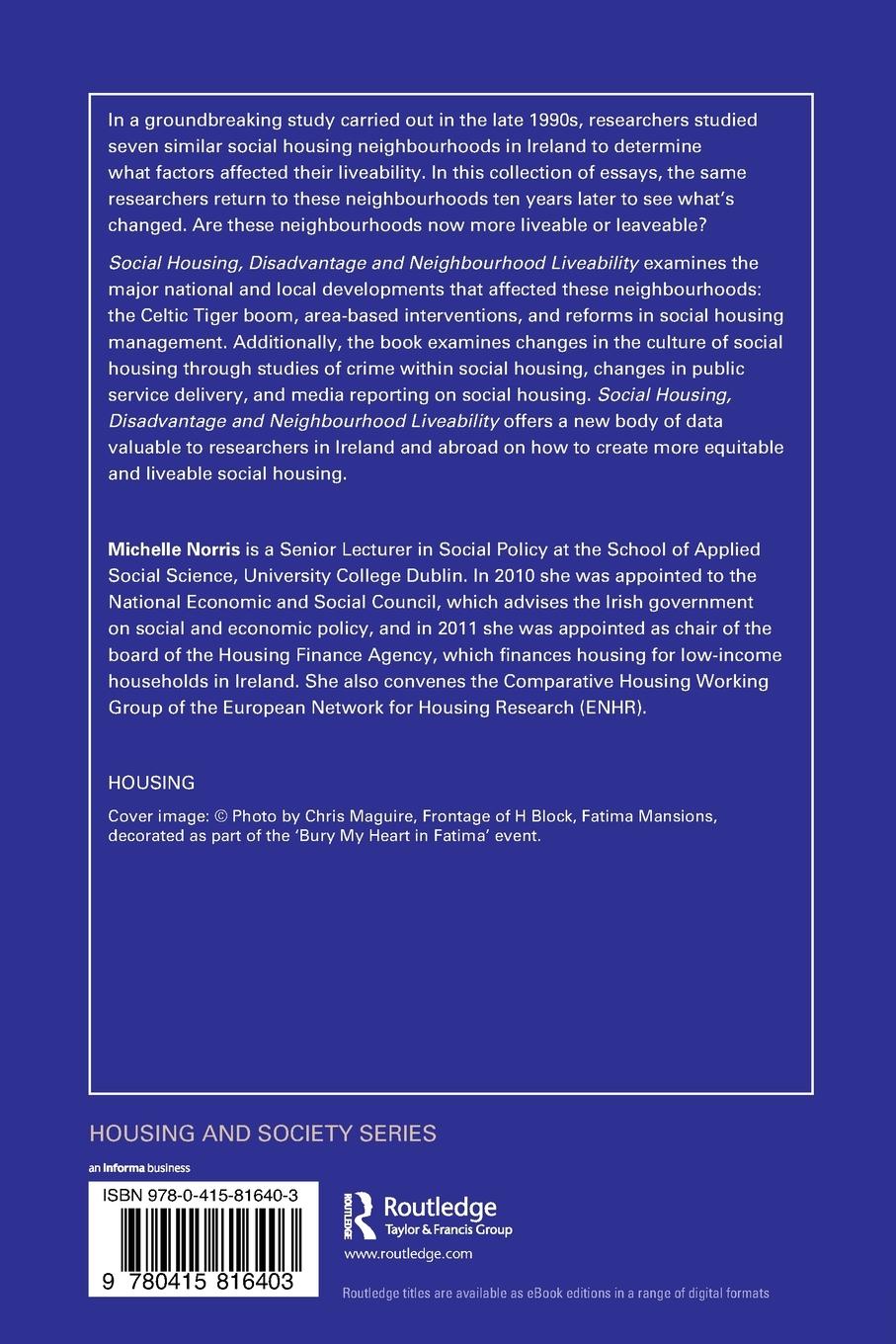 Rückseitencover Social Housing, Disadvantage, and Neighbourhood Liveability