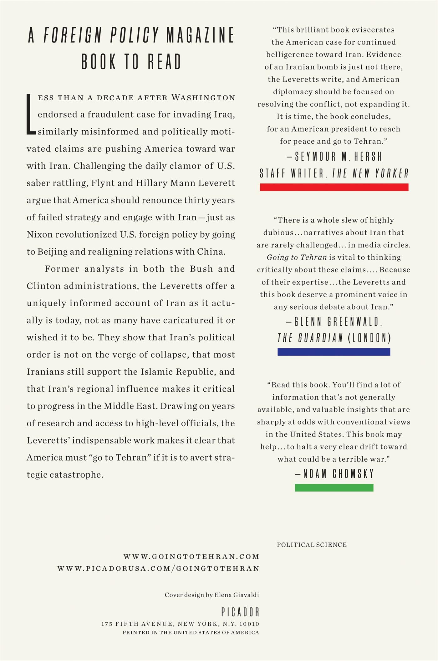 Rückseitencover Going to Tehran