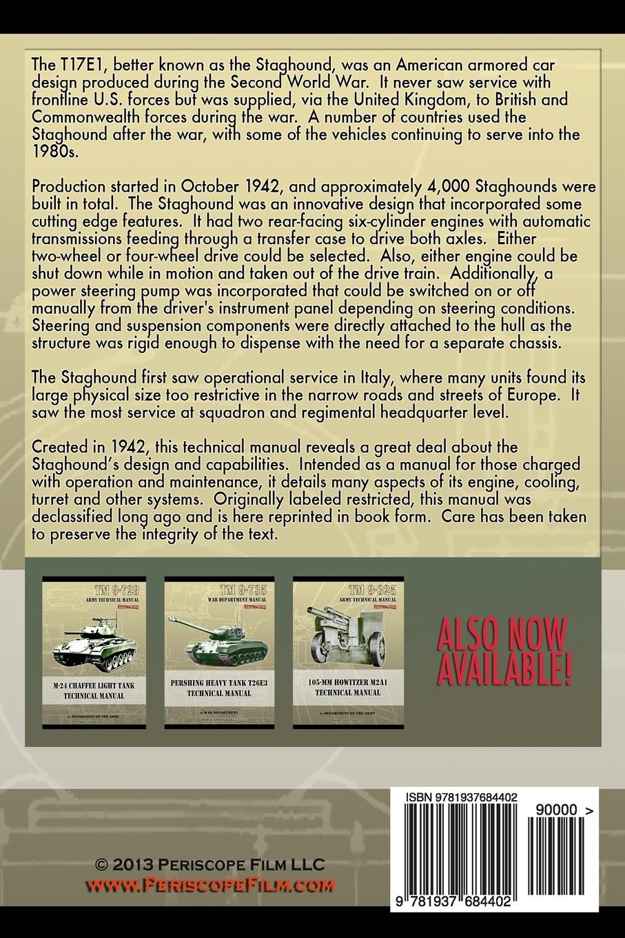 Rückseitencover TM 9-741 Staghound Medium Armored Car T17E1 Technical Manual