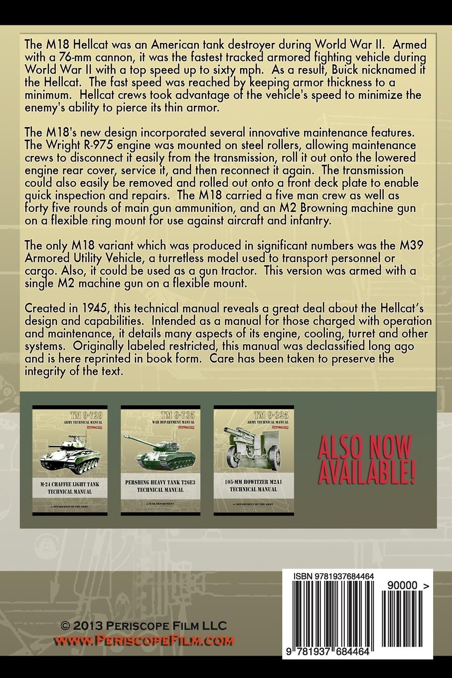 Rückseitencover TM 9-755 76-mm Gun Motor Carriage M18 Hellcat and Armored Utility Vehicle M39