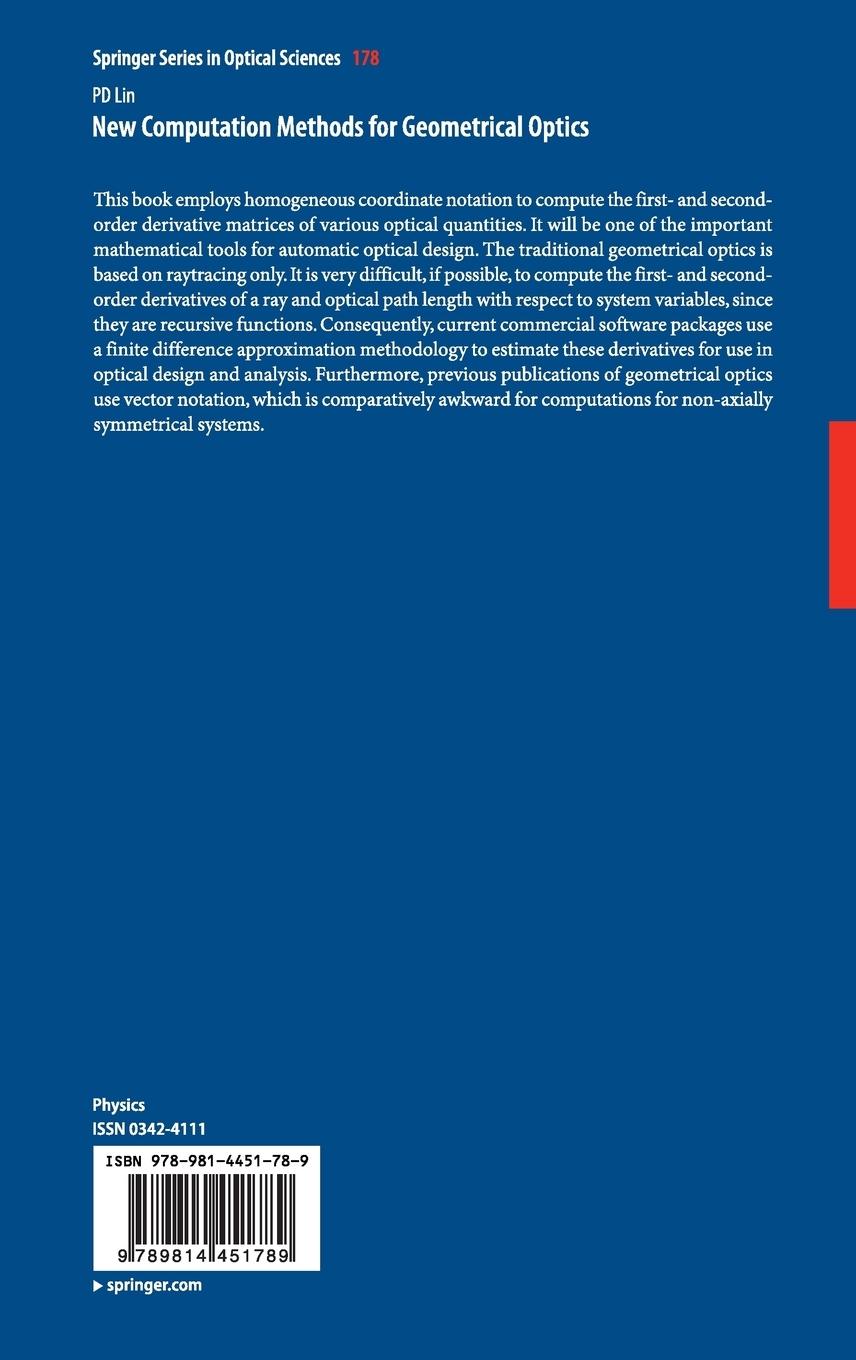 Rückseitencover New Computation Methods for Geometrical Optics
