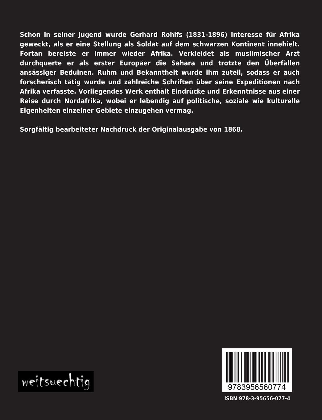 Rückseitencover Reise durch Nordafrika