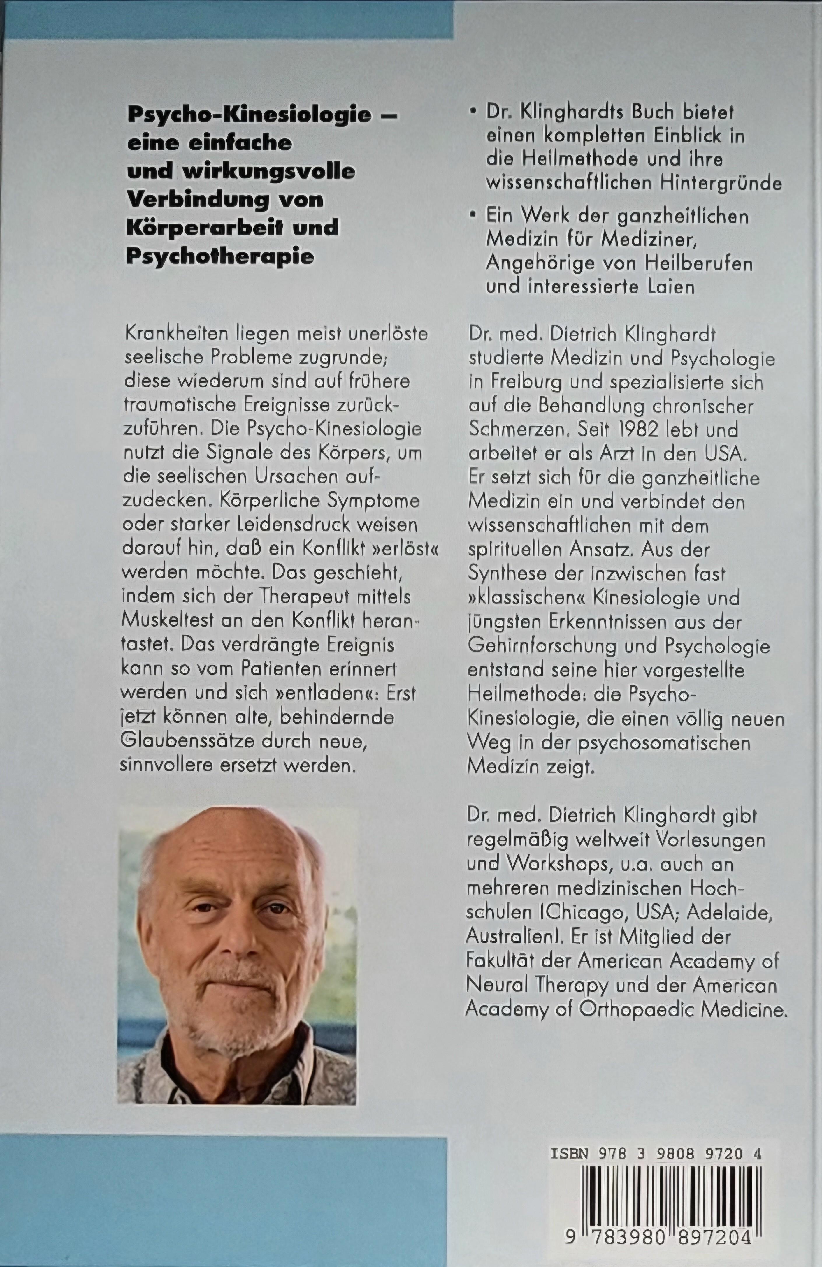 Rückseitencover Lehrbuch der Psycho-Kinesiologie