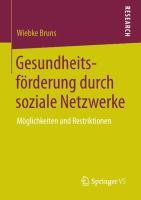 Vorderes Coverbild Gesundheitsförderung durch soziale Netzwerke