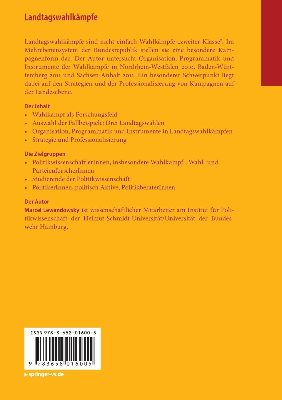 Rückseitencover Landtagswahlkämpfe