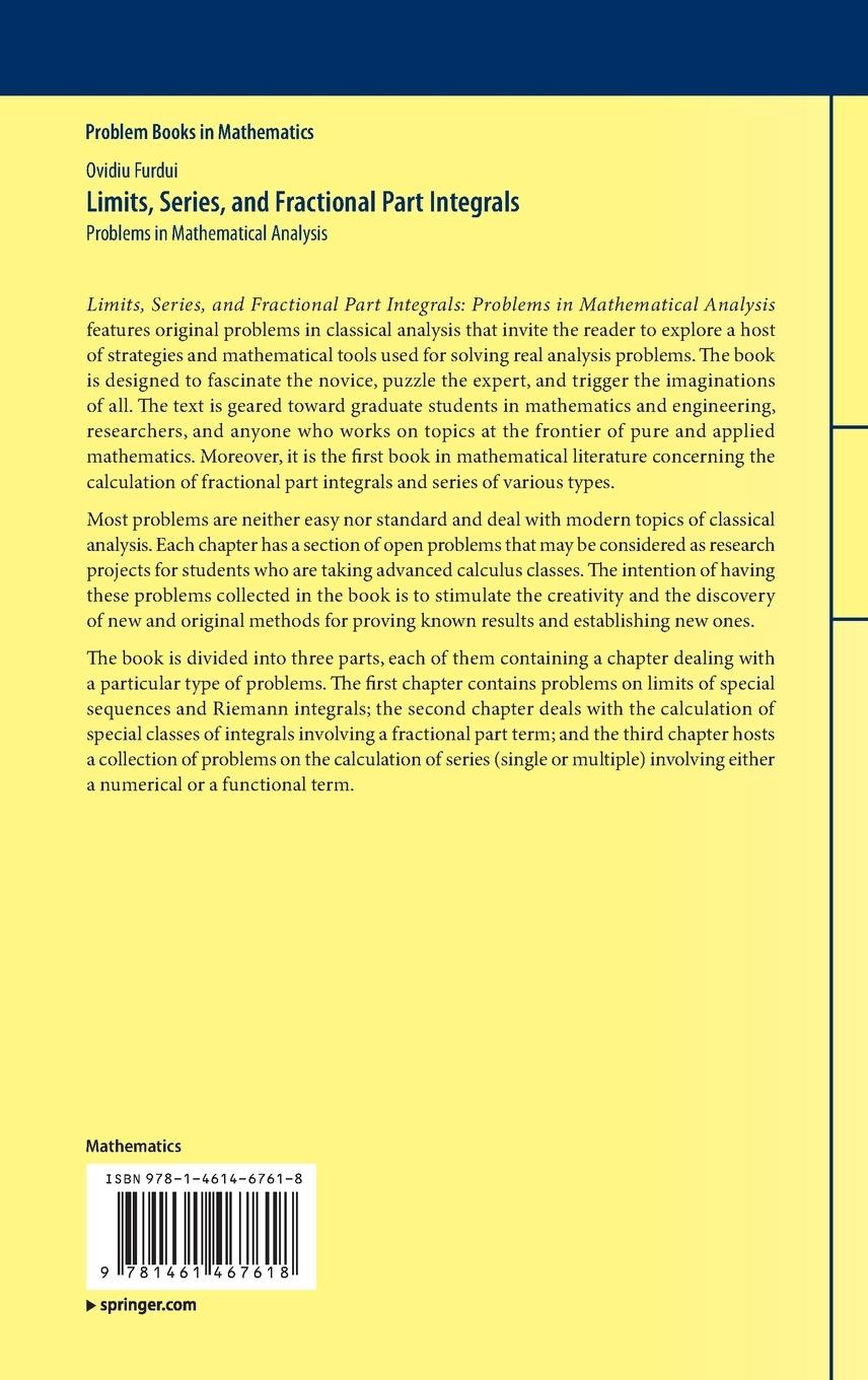 Rückseitencover Limits, Series, and Fractional Part Integrals