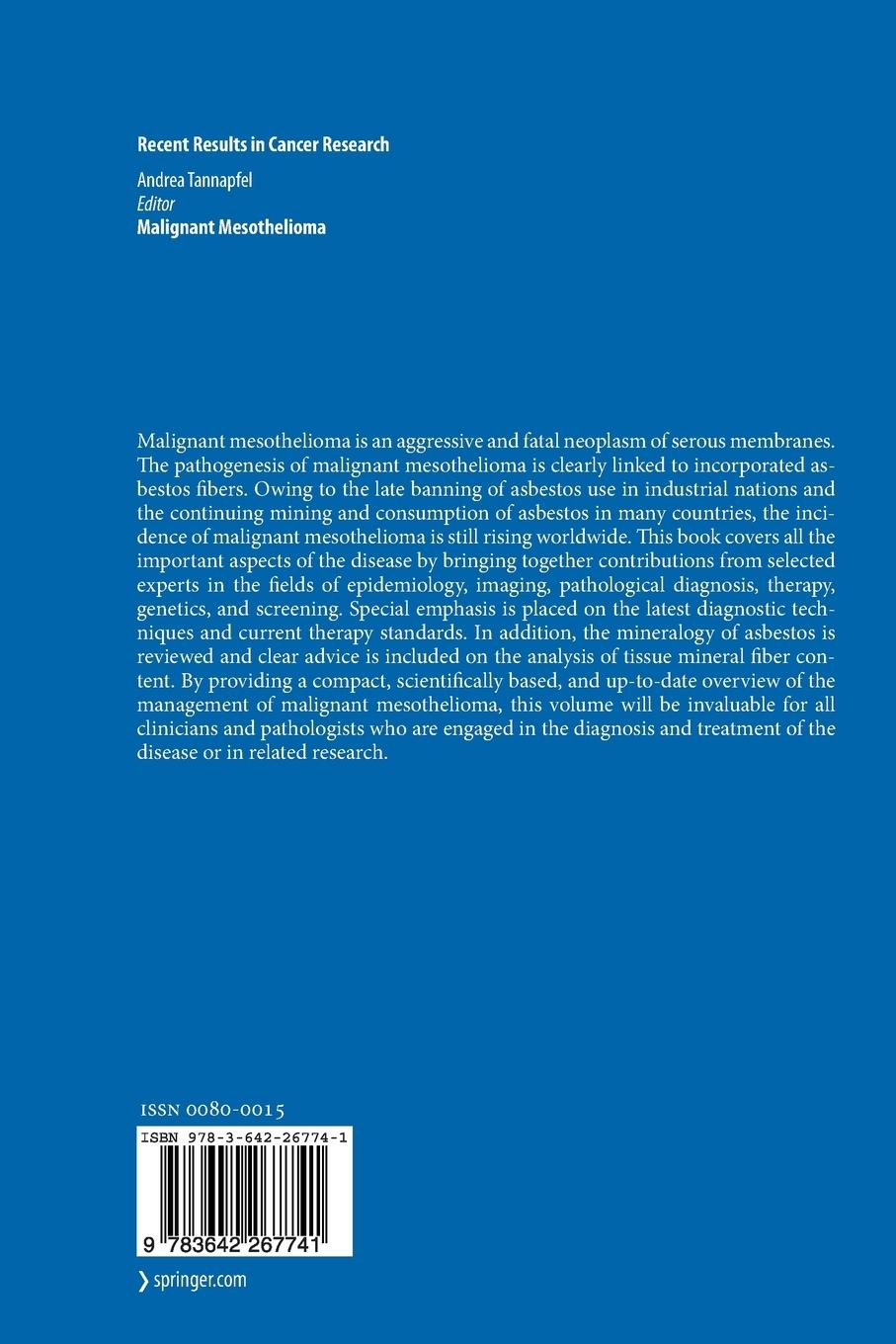 Rückseitencover Malignant Mesothelioma