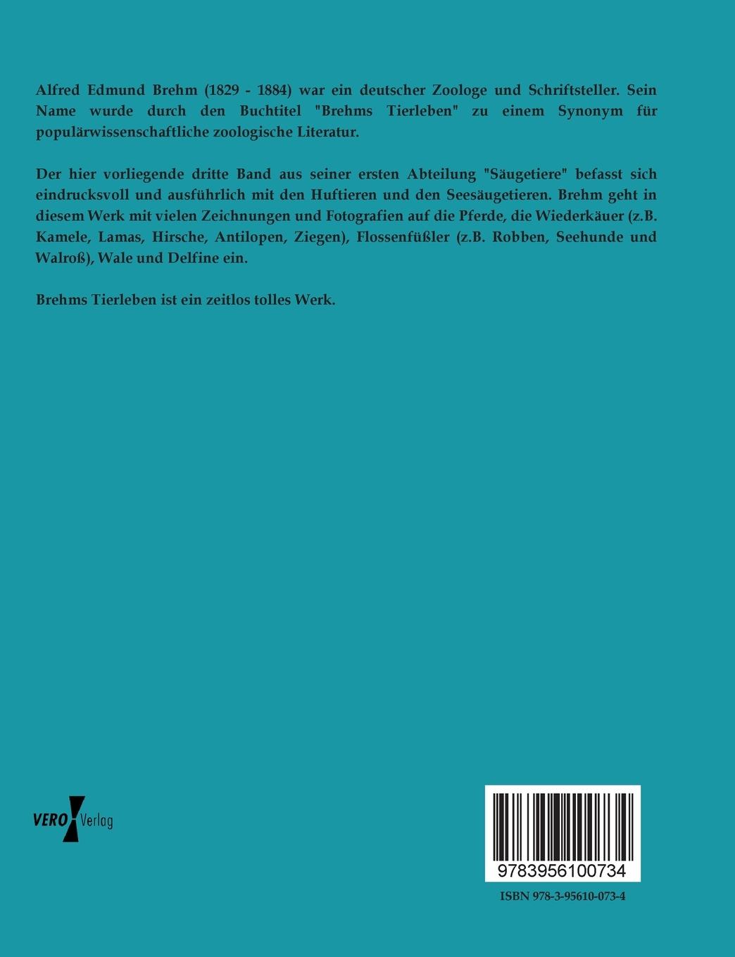 Rückseitencover Brehms Thierleben