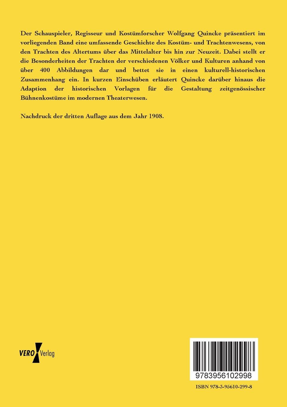 Rückseitencover Handbuch der Kostümkunde